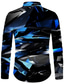 ieftine Cămăși pentru bărbați cu imprimeu-Bărbați Cămașă Grafic 3D Print Răsfrânt Albastru piscină Trifoi Gri Imprimeu În aer liber Stradă Manșon Lung Buton în jos Imprimeu Îmbrăcăminte Modă Designer Casual Respirabil