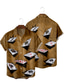 preiswerte Bedruckte Herrenhemden-Herren Hemd Print Graphic Poker Umlegekragen Casual Täglich Kurzarm Oberteile Designer Casual Hawaiianisch Blau Grau Purpur
