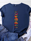 preiswerte T-Shirt-Kurzarm-Freizeit-T-Shirts mit geometrischem Rundhalsausschnitt