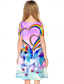 cheap Girl&#039;s 3D Dresses-Girls&#039; A Line Dress Short Sleeve Animal Rainbow Unicorn 3D Printed Graphic Dresses Cute Casual Sweet Above Knee Polyester Dress Summer Spring Kids Daily Holiday Vacation Regular Fit Print