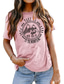 billige T-skjorter til kvinner-dame t-skjorte basic print letter basic rund hals t-skjorte erme stard sommer ert grønn blå hvit mørk rosa oransje