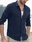 levne pánské neformální košile-pánská ležérní košile jednobarevná ležérní denní patchworkové topy s dlouhým rukávem lehké ležérní modrá bílá černá letní košile