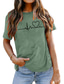cheap Women&#039;s T-shirts-Women&#039;s T shirt Basic Print Flower / Floral Basic Round Neck T-shirt Sleeve Stard Summer pea green Blue White Dark Pink Orange