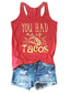 cheap Tank Tops &amp; Camis-you had me at tacos tank top women tacos graphic sleeveless casual muscle tank tee (red, m)