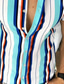 abordables chemises décontractées pour hommes-Homme Chemise Chemisette Chemise d&#039;été Rayé Col rabattu Jaune Violet Bleu / Blanc Extérieur Plein Air Manche Courte Bouton bas Vêtement Tenue Mode Décontractées Respirable Confortable