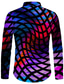 Χαμηλού Κόστους Ανδρικά πουκάμισα με στάμπα-Ανδρικά Πουκάμισο 3D Εκτύπωση Συνδυασμός Χρωμάτων Απορρίπτω Δρόμος Causal Κουμπί-Κάτω Στάμπα Μακρυμάνικο Άριστος Υψηλής Ποιότητας Καθημερινό Μοντέρνα Αναπνέει / Καλοκαίρι