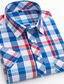abordables camisas casuales de los hombres-Hombre Camisa casual Camisa Estampados Escote Cuadrado Calle Casual camisas con cuello Manga Corta Tops Básico Casual Moda Hawaiano A B C / Verano / Verano / Playa