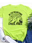 economico T-Shirt da donna-t-shirt da donna basic stampa semplice basic girocollo manica t-shirt stard estate verde pisello bianco nero rosso scuro rosa scuro