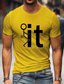 cheap Men&#039;s Casual T-shirts-Men&#039;s T shirt Tee Shirt Summer Short Sleeve Letter Hot Stamping Plus Size Round Neck Daily Print Clothing Clothes Basic Casual Black / White Yellow / Black Black with White