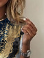 halpa Naisten T-paidat-Naisten T-paita Suunnittelija 3D-tulostus Kuvitettu Geometrinen Design Lyhythihainen Pyöreä kaula-aukko Kausaliteetti Painettu Vaatteet Vaatteet Suunnittelija Perus Uima-allas