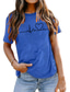 Недорогие Женские футболки-женская футболка базовый принт цветочный / цветочный базовый круглый вырез рукав футболки звезда лето горох зеленый синий белый темно-розовый оранжевый