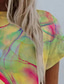 tanie T-shirty damskie-Damskie Podkoszulek Designerskie Druk 3D Graficzny Wzór Krótki rękaw Okrągły dekolt Codzienny Nadruk Odzież Odzież Designerskie Podstawowy Zielony Niebieski Fioletowy