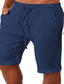 cheap Linen Shorts-Men&#039;s Shorts Linen Shorts Straight Elastic Drawstring Design Sports Fashion Casual Daily Streetwear Cotton Blend Comfort Breathable Solid Color Green Black Blue S M L