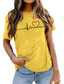 economico T-Shirt da donna-maglietta da donna basic stampa floreale basic girocollo t-shirt manica stella estate verde pisello blu bianco rosa scuro arancione