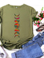 levne Dámská trička-geometrická neformální trička s kulatým výstřihem a krátkým rukávem