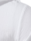 voordelige casual herenoverhemden-Voor heren Overhemd Effen Kleur Capuchon Dagelijks Veters Korte mouw Tops Katoen Casual Wit Zwart Khaki / Zomer