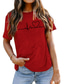 billige T-shirts til kvinde-dame t-shirt basic print blomst/blomstret basic rund hals t-shirt ærme stjerne sommer ært grøn blå hvid mørk pink orange