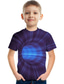 baratos Camisas e blusas para meninos-Infantil Para Meninos Camisa Camiseta Manga Curta Impressão 3D Gráfico 3D impressão Estampa Colorida Crewneck Unisexo Amarelo Claro Azul Céu Azul marinho Crianças Blusas Verão Básico Moda de Rua