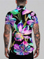 billiga Tropiska skjortor-Herr Skjorta Hawaii skjorta Grafisk Blommig Hawaiisk Aloha Design Nedvikt Svart Vit Gul Tryck Utomhus Gata Kortärmad Button-Down Mönster Kläder Mode Designer Ledigt Andningsfunktion