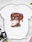 billige Casual T-shirts til mænd-Inspireret af Genshin -effekt Hutao T-shirt Tegneserie 100% Polyester Anime Harajuku Grafisk Kawaii T恤衫 Til Herre / Dame / Par