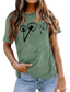 billige T-shirts til kvinde-dame t-shirt basic print simpel basic rund hals t-shirt ærme stard sommer ært grøn blå hvid mørk pink orange