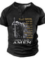 Χαμηλού Κόστους Ανδρικά 3D T-shirts-Ανδρικά Μπλουζάκι Πουκάμισο Henley Slogan T Shirts Γραφική Συνδυασμός Χρωμάτων Εθνική Σημαία Χένλι Μαύρο 3D εκτύπωση Δρόμος Causal Κοντομάνικο Στάμπα Κουμπί-Κάτω Ρούχα Μοντέρνα Βασικό Κλασσικό Άνετο