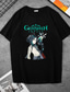 billiga Casual T-shirts för män-Inspirerad av Genshin Impact Xiao T-shirt Tecknat 100% Polyester Anime Harajuku Grafisk Söt T-shirt Till Herr / Dam / Par
