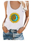 cheap Tank Tops &amp; Camis-star moon sun element shirt womens sleeveless scoop neck workout tank top (white flower, s)