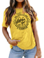 economico T-Shirt da donna-t shirt da donna basic stampa lettera basic girocollo t-shirt manica stella estate pisello verde blu bianco rosa scuro arancione