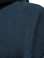 billige mænds fritidsskjorter-Herre Skjorte Helfarve Hætte Daglig Blondér Kortærmet Toppe Bomuld Afslappet Hvid Sort Kakifarvet / Sommer