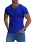 ieftine Tricouri casual pentru bărbați-Bărbați Tricou În V Vară Manșon scurt Culoare solidă În V Stradă Casual Îmbrăcăminte Îmbrăcăminte De Bază Casual Modă Alb Negru Gri
