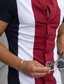 رخيصةأون قمصان رجالية مطبوعة-رجالي قميص قميص هاواي ألوان متناوبة الوها طوي أحمر / أبيض أسود + أبيض + أزرق كحلي أسود-أسمر الأماكن المفتوحة شارع كم قصير زر أسفل ملابس موضة مصمم كاجوال متنفس
