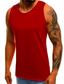 ieftine Tricouri de Sală-Bărbați Vest Top Bluză Vestă Vară Fără manșon Mată Stil Nautic Casual Zilnic Îmbrăcăminte Îmbrăcăminte Ușor Casual Modă Roșu Vin Alb Negru