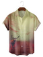 billige Skjorter med tryk til mænd-Herre Skjorte Trykt mønster Grafisk Dyr Aftæpning Afslappet Daglig Kortærmet Toppe Designer Afslappet Hawaiiansk Rosa