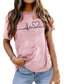 economico T-Shirt da donna-maglietta da donna basic stampa floreale basic girocollo t-shirt manica stella estate verde pisello blu bianco rosa scuro arancione