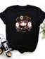 cheap Men&#039;s Casual T-shirts-Inspired by Genshin Impact Hutao T-shirt Cartoon 100% Polyester Anime Harajuku Graphic Kawaii T-shirt For Men&#039;s / Women&#039;s / Couple&#039;s