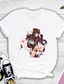 baratos Camisetas masculinas casuais-Inspirado por Impacto Genshin hutao Japonesa/Curta Desenho 100% Poliéster Anime Harajuku Arte Gráfica Kawaii Camiseta Para Homens / Mulheres / Casal