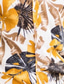 Недорогие Гавайские рубашки-Муж. Рубашка Гавайская рубашка Летняя рубашка Алоха Отложной Черный / Белый Желтый Темно синий С принтом на открытом воздухе Для улицы С короткими рукавами Кнопка вниз Одежда