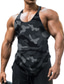 cheap Gym Tank Tops-Men&#039;s Tank Top Gym Shirt Sports Fashion Lightweight Summer Sleeveless Army Green Red Blue Light Grey Dark Gray Graphic Camo / Camouflage Crew Neck Casual Daily Clothing Clothes Sports Fashion