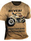 cheap Men&#039;s 3D T-shirts-Men&#039;s T shirt Tee Designer Summer Short Sleeve Graphic Motorcycle Print Crew Neck Casual Daily Print Clothing Clothes Designer Casual Fashion Khaki