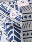 cheap Men&#039;s Casual Shirts-Men&#039;s Shirt Striped Geometric Stand Collar Street Casual Button-Down Print Short Sleeve Tops Cotton Casual Fashion Streetwear Comfortable Blue / Spring / Summer