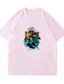 baratos Camisetas masculinas casuais-Inspirado por Matador de demônios Kamado Tanjirou Traje Cosplay Japonesa/Curta Terileno Estampas Abstratas Estampado Camiseta Para Homens / Mulheres