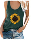 cheap Tank Tops &amp; Camis-women tank tops, womens crop top fashion sunflower printed shirts sleeveless workout blouse comfortable tee