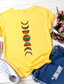 ieftine Tricouri Damă-tricouri casual cu mânecă scurtă cu decolteu rotund geometric