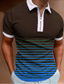 tanie klasyczna koszulka polo-Męskie Koszulka polo Koszula golfowa Graficzny Wieczorne Codzienny Praca Krótki rękaw Najfatalniejszy Codzienny A Niebieski Fioletowy / Lato