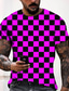 billige 3D-herreskjorter-Herre T-shirt T-Shirts Designer Afslappet Mode Sommer Kortærmet Lilla Grafisk Trykt mønster Rund hals Afslappet Daglig 3D-udskrivning Tøj Tøj Designer Afslappet Mode