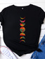 Χαμηλού Κόστους Γυναικεία T-Shirts-casual μπλουζάκια με γεωμετρική στρογγυλή λαιμόκοψη κοντομάνικο