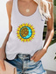 cheap Tank Tops &amp; Camis-star moon sun element shirt womens sleeveless scoop neck workout tank top (white flower, s)