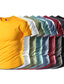 billige Casual T-skjorter for menn-Herre T skjorte عادي Rund hals Gate Ferie Kortermet Klær Mote Fritid Bekvem