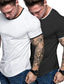 baratos Camisetas masculinas casuais-homens 2 pack camisa muscular musculação camisa de treino de ginástica camiseta manga curta